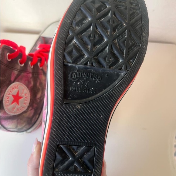 Converse High-Top Pink and Black Sneakers orthopedic heel - Picture 9 of 10